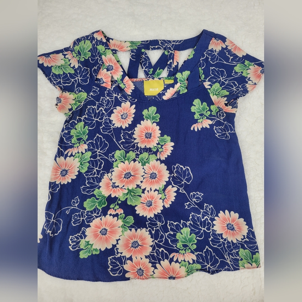 Maeve Lattice Style Floral Top Sz 4